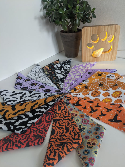 halloween tie bandanas for dogs