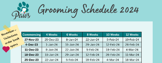 dog grooming schedule sample image