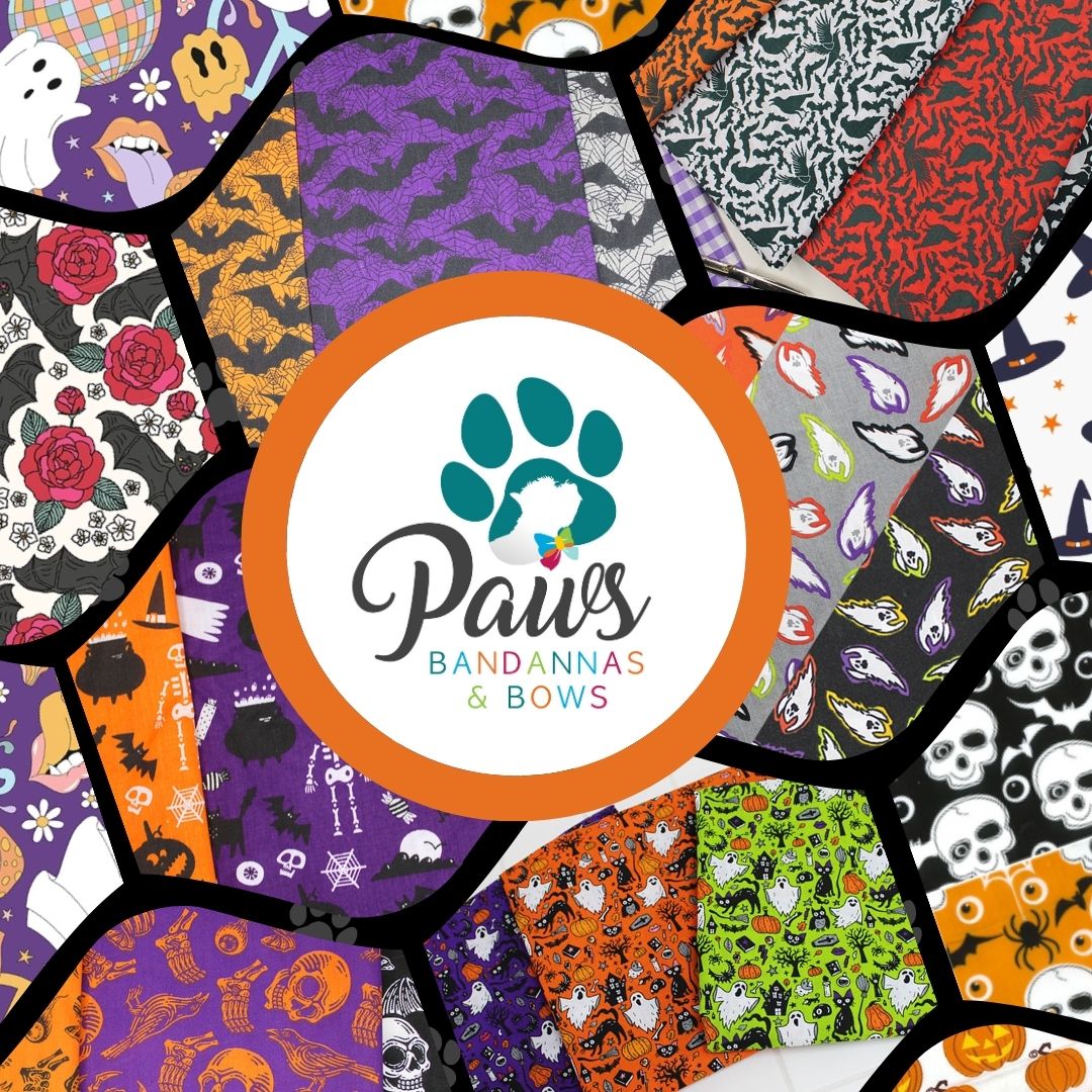 Halloween - Large ONLY Tie Around Bandanas- Delivery 8th Sept*