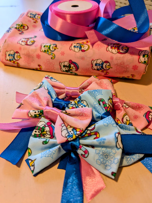 Themed Christmas Dog Grooming Ribboned Collar Bows