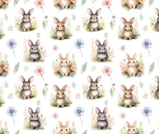 rabbits on white fabric