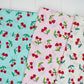 cherry heart fabric for dog grooming bandanas