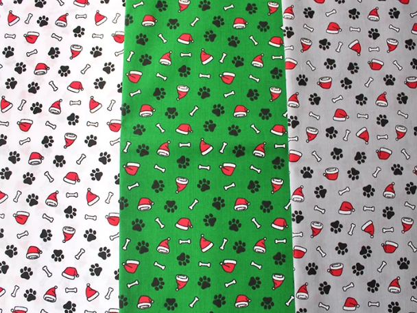 christmas dog grooming bandnana fabric