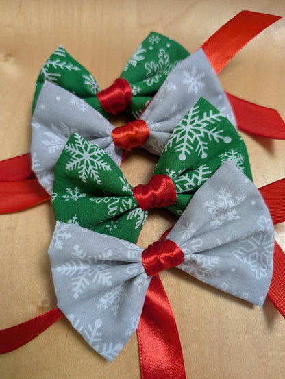Themed Christmas - Ribboned Collar Bows - READY TO POST**