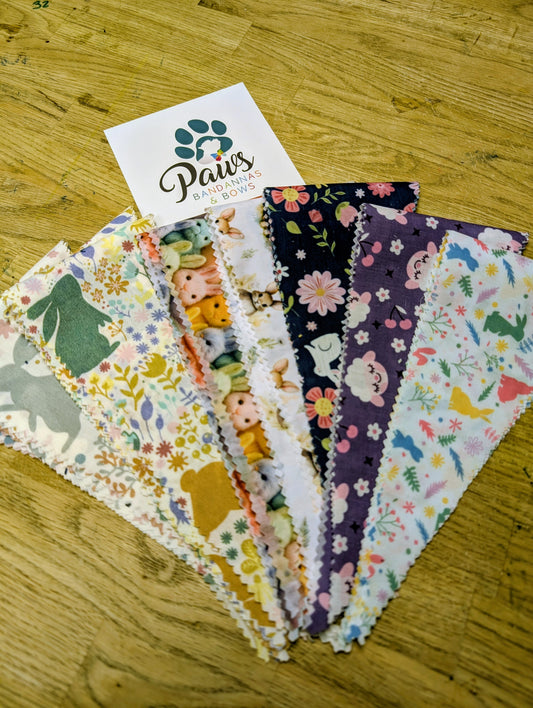 Easter Dog Grooming Bandanas - Small Only
