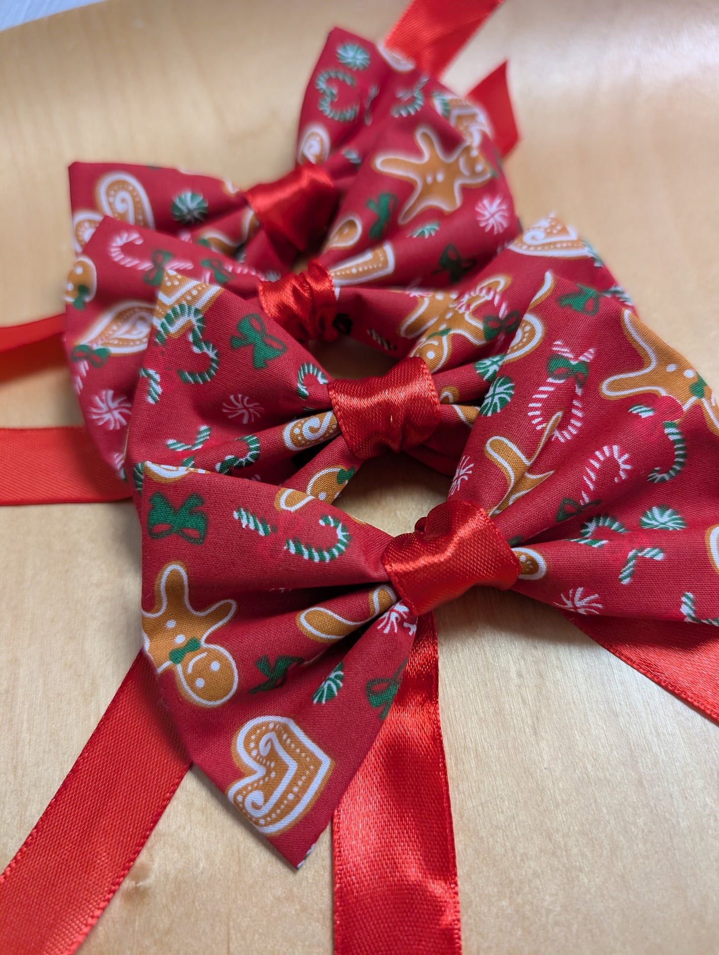 Themed Christmas - Ribboned Collar Bows - READY TO POST**