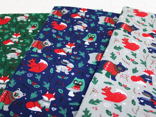 christmas dog grooming bandnana fabric