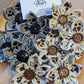 paw print themed collar flowers