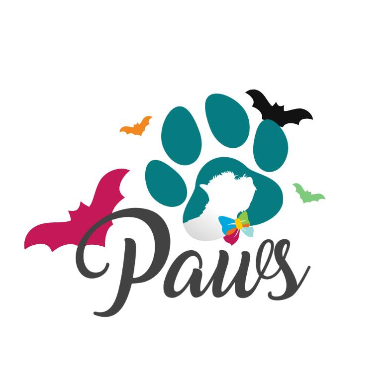 paws halloween logo bats